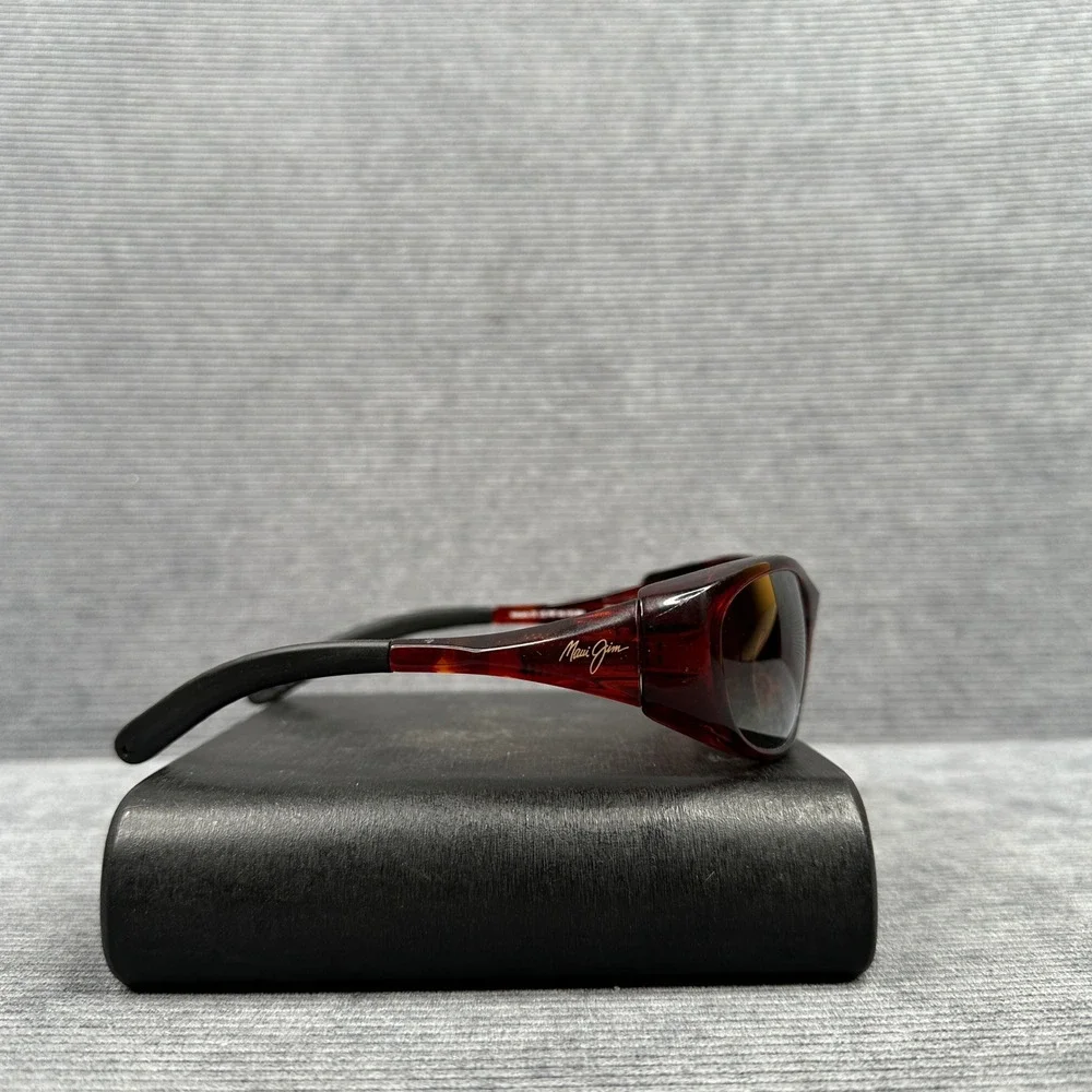 Maui Jim Volcano MJ-142-10 Tortoise Wrap Y2k Sunglasses Made in Japan Polarized